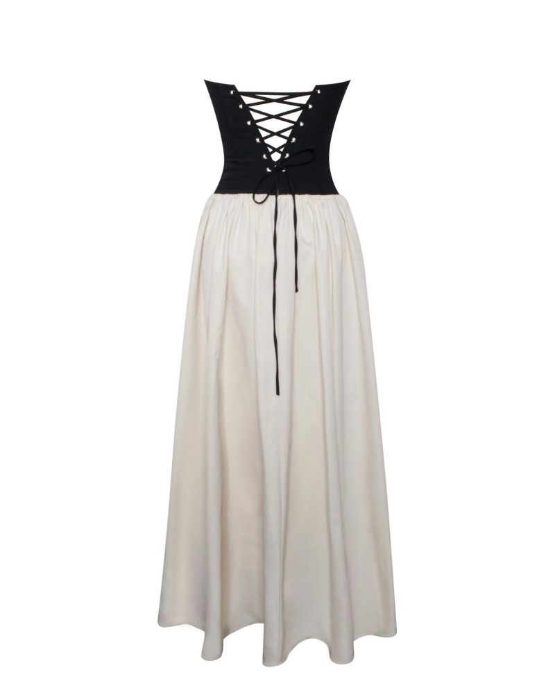 Women's Sana Sweetheart Lace-up Back Drop Waist Maxi Dress