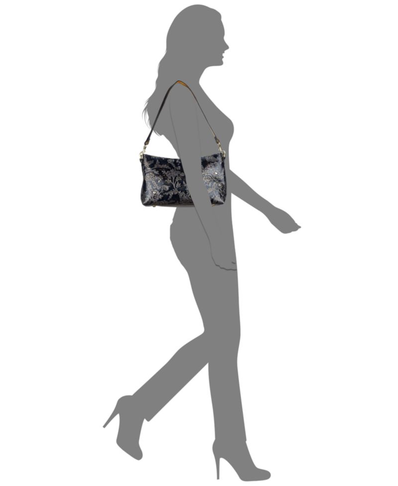 Betta Rose Garden Leather Small Crossbody Handbag