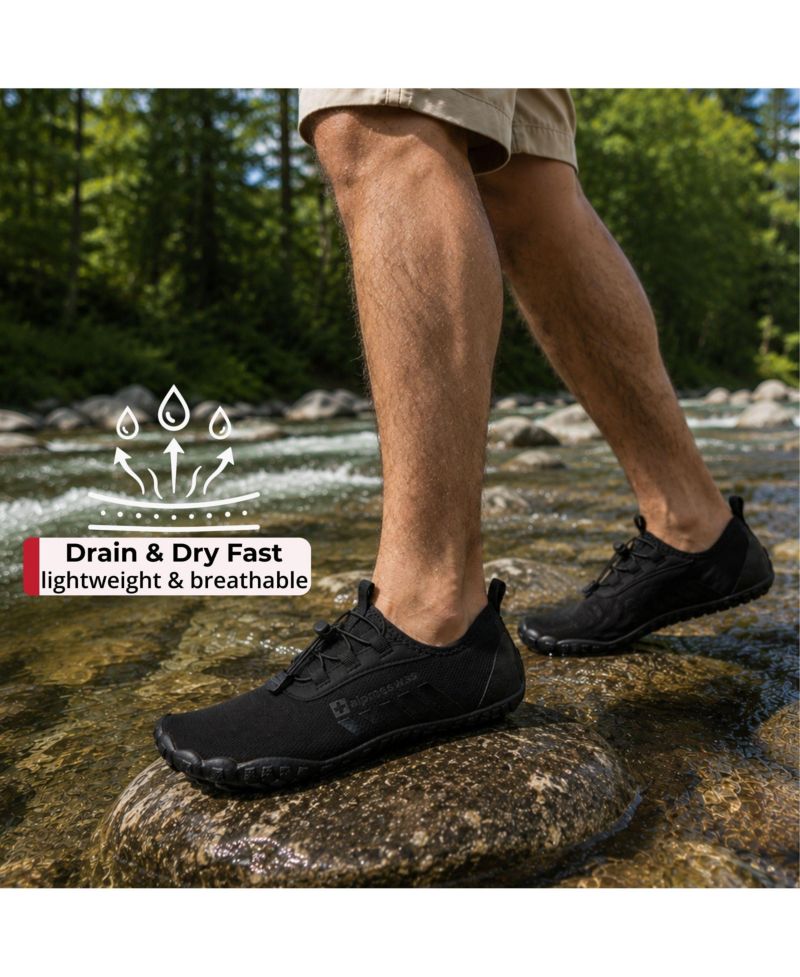 Odin Men’s Quick-Dry Water Shoes Lightweight Non-Slip Beach Barefoot Sneakers