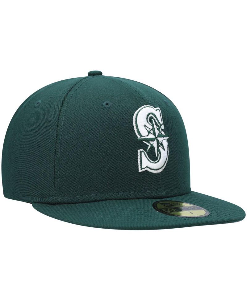 Men's Green Seattle Mariners White Logo 59FIFTY Fitted Hat