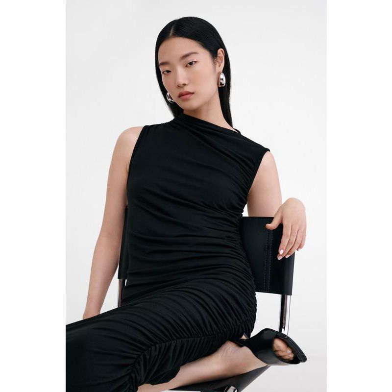 Women's Joan Asymmetric One-Shoulder Side-Ruched Jersey Cocktail Dress
