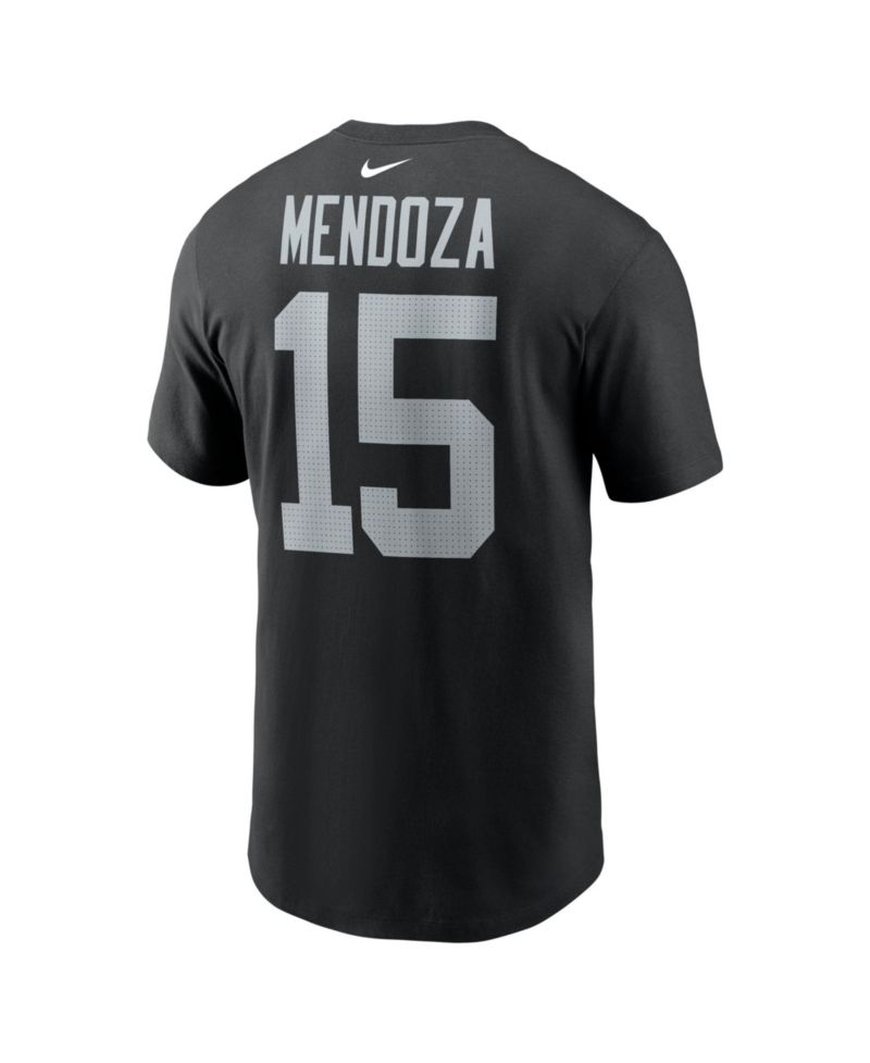 Men's Fernando Mendoza Black Las Vegas Raiders Name & Number T-Shirt
