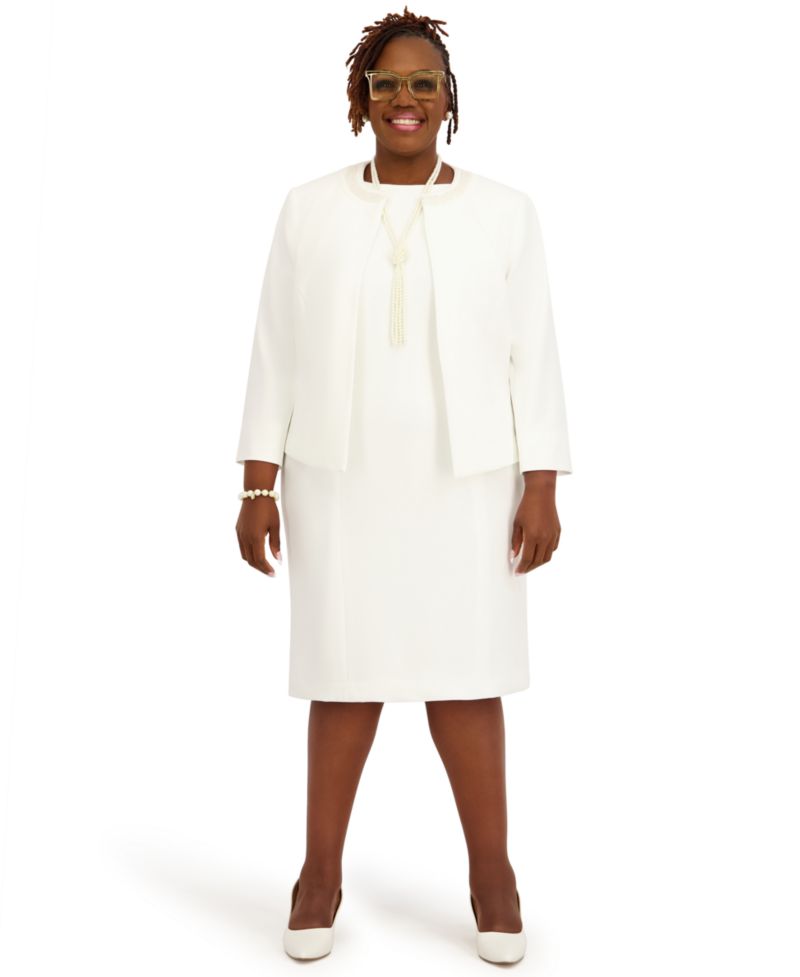 Women's Imitation Pearl Embellished Cardigan, Regular and Plus Size