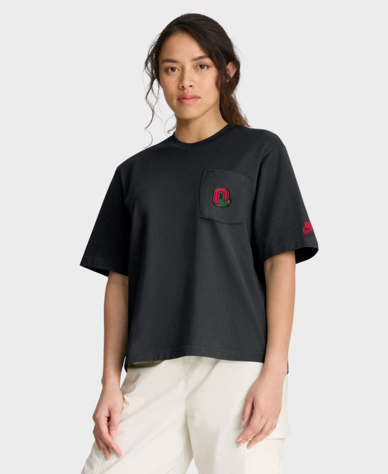 Women's Ohio State Buckeyes Boxy Pocket T-Shirt