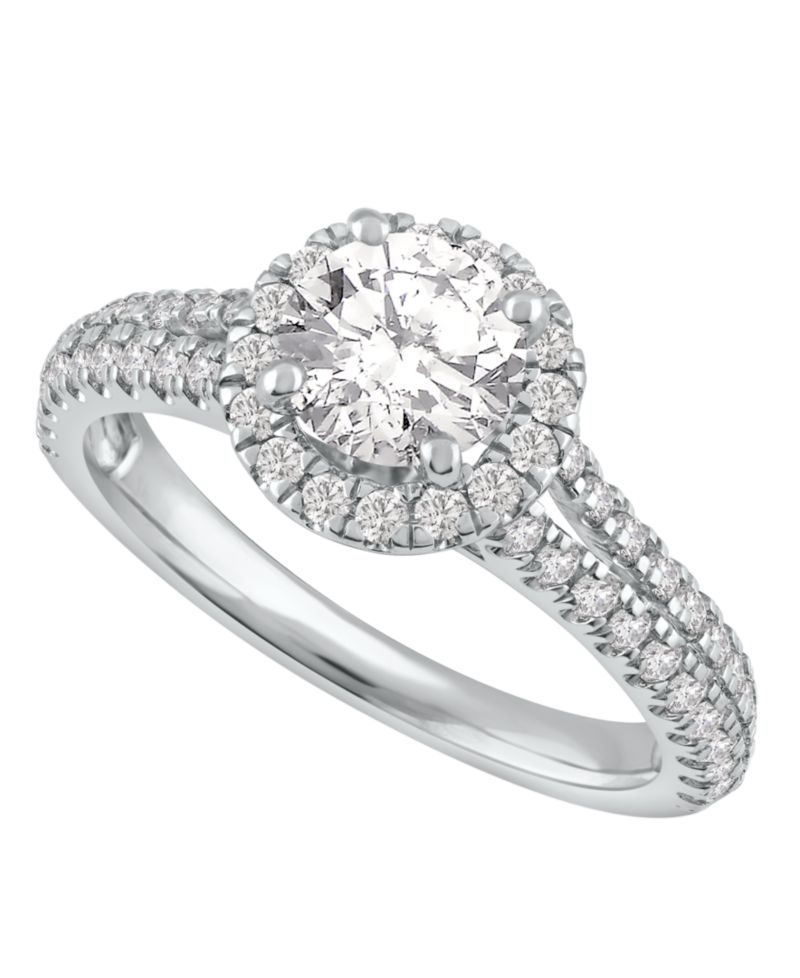 Halo Engagement Ring (1-1/4 ct. t.w.) in 14k Yellow or White Gold