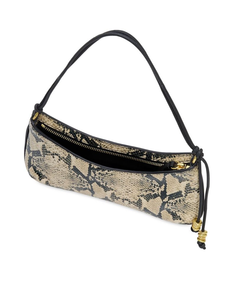 Reina Small Leather Snake Shoulder Handbag