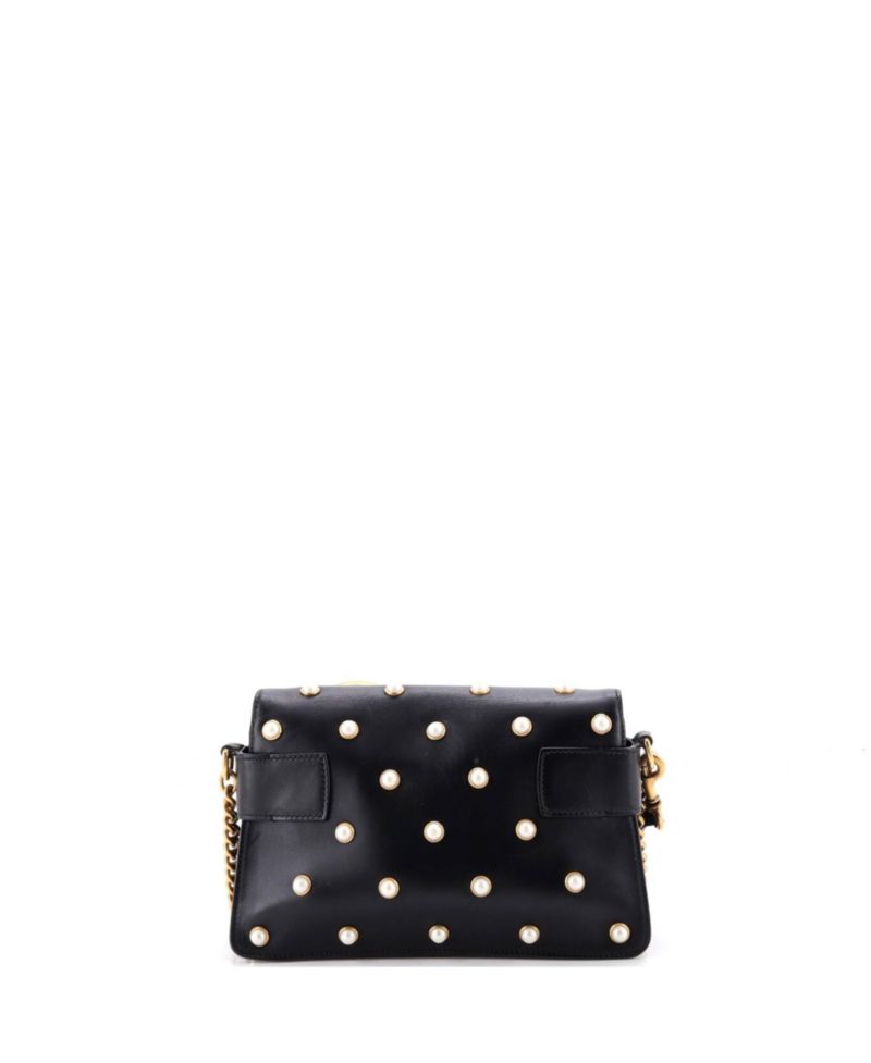 Mini Broadway Pearly Bee Shoulder Bag Embellished Leather