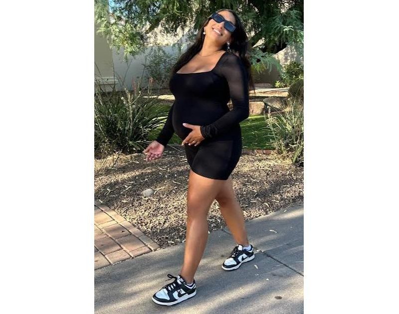 Women's Black Square Neck Long Sleeve Romper