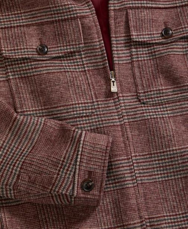 Men's Utility Wool-Blend Plaid Jacket