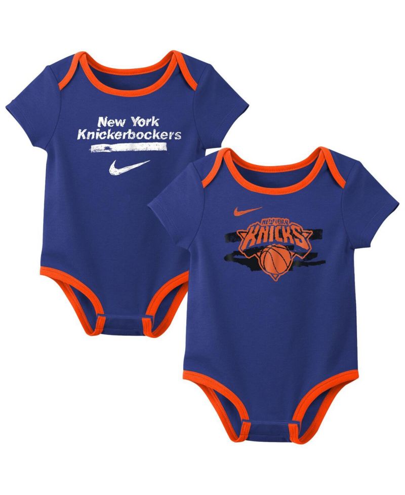 Baby Boys and Girls 2-Pack Blue New York Knicks Courtside Premier Bodysuit Set