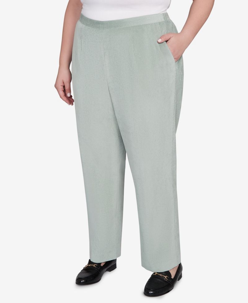 Plus Size Stockbridge Pull-On Corduroy Flat Front Average Length Pant