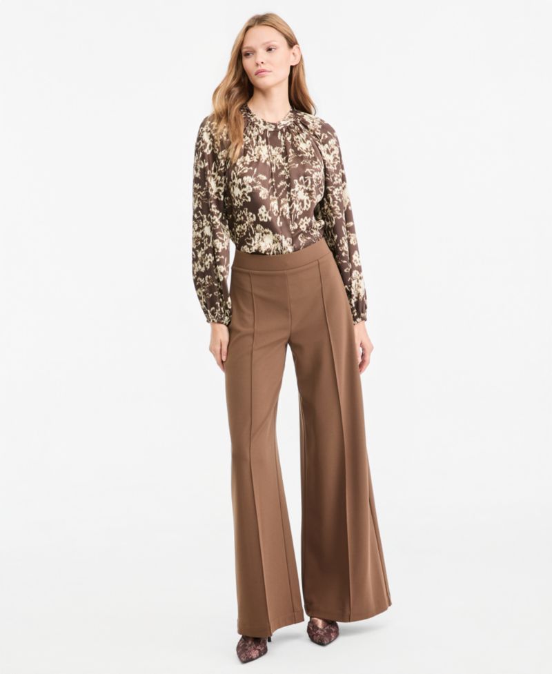 Women's Tempest High-Waisted Wide-Leg Knit Pants