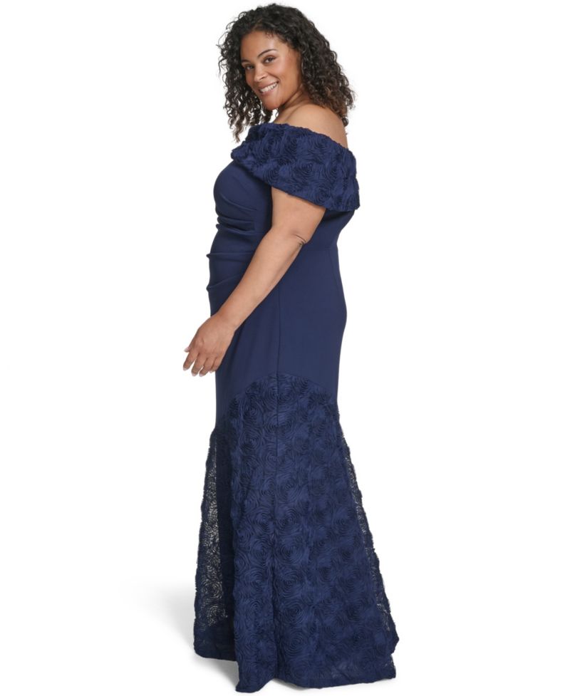 Plus Size Off-The Shoulder Mermaid Gown