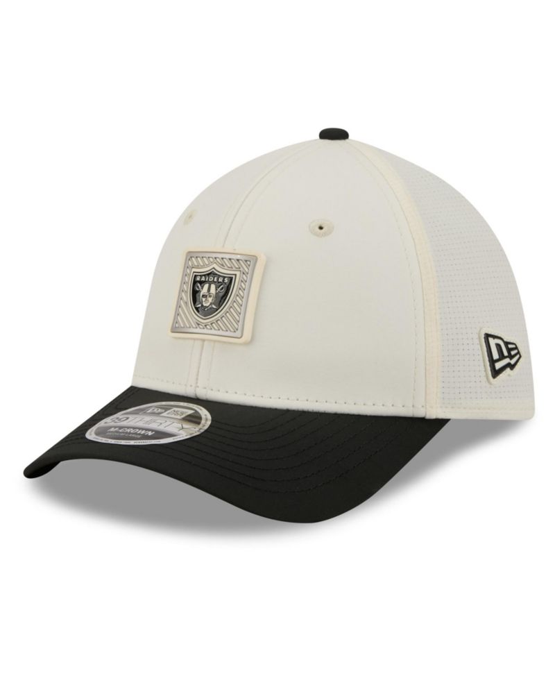 Men's Cream/Black Las Vegas Raiders 2026 NFL Training Camp 39THIRTY Flex Hat