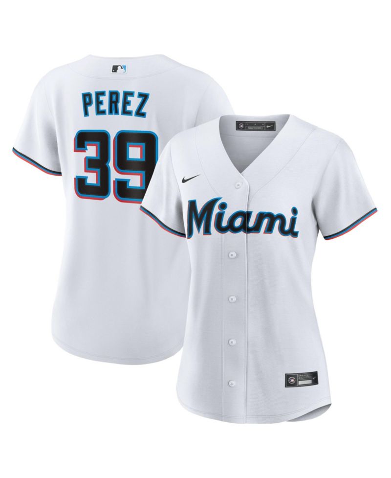 Women's Eury Perez Miami Marlins Replica Short-Sleeve Jersey