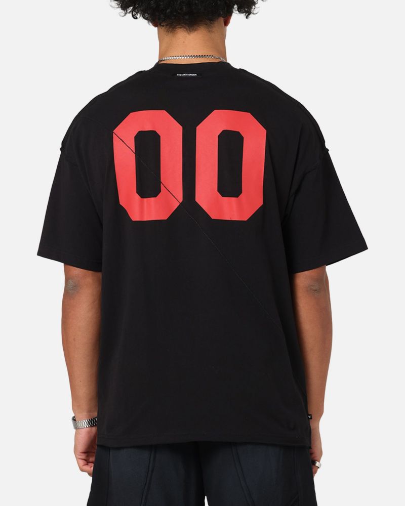 Men's Mosh Non Seam T-Shirt - Black/Red XS
