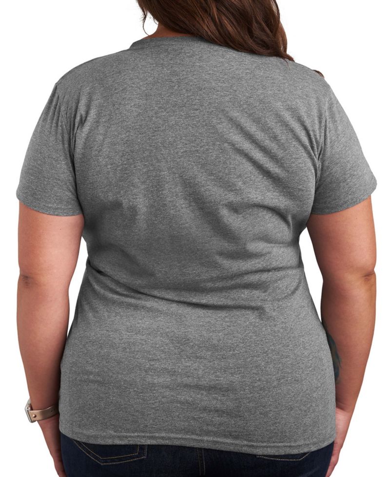 Plus Size Fall Leaves Crew Neck Graphic T-shirts
