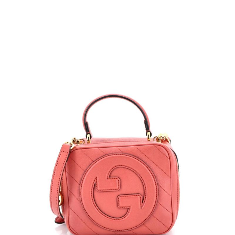 Blondie NM Top Handle Shoulder Bag Diagonal Quilted Leather