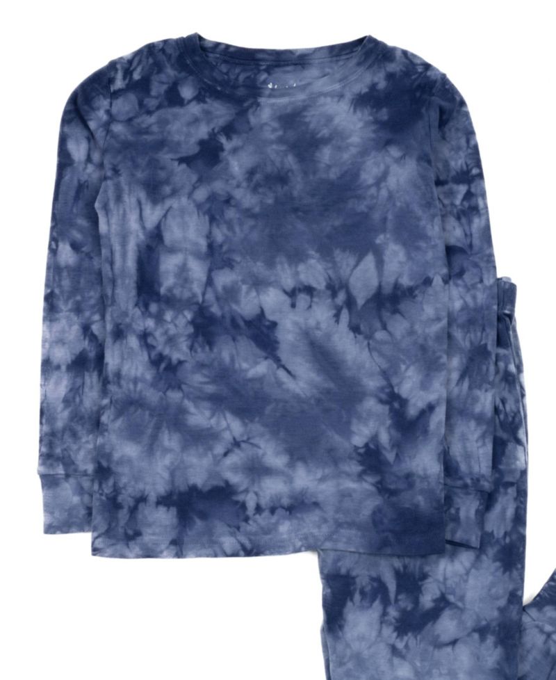Toddler Matching Family Two Piece Cotton Long Sleeve Tie Dye Pajamas 2T-5T