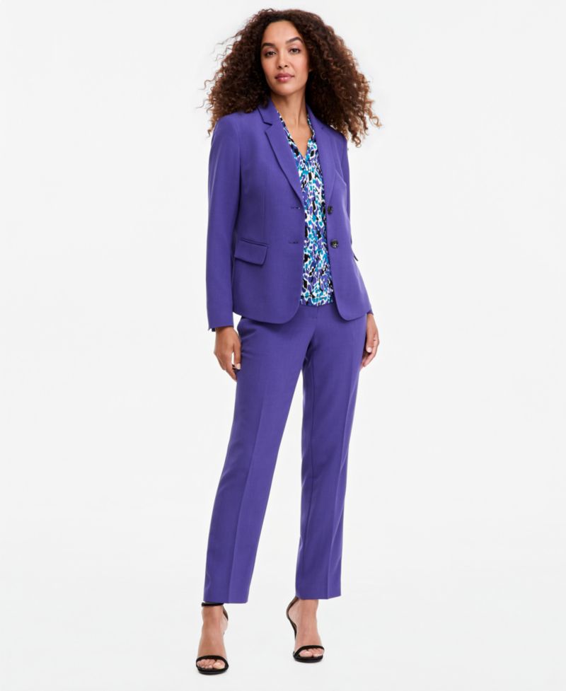 Women's Ava Straight Leg Crepe Mid-Rise Pants