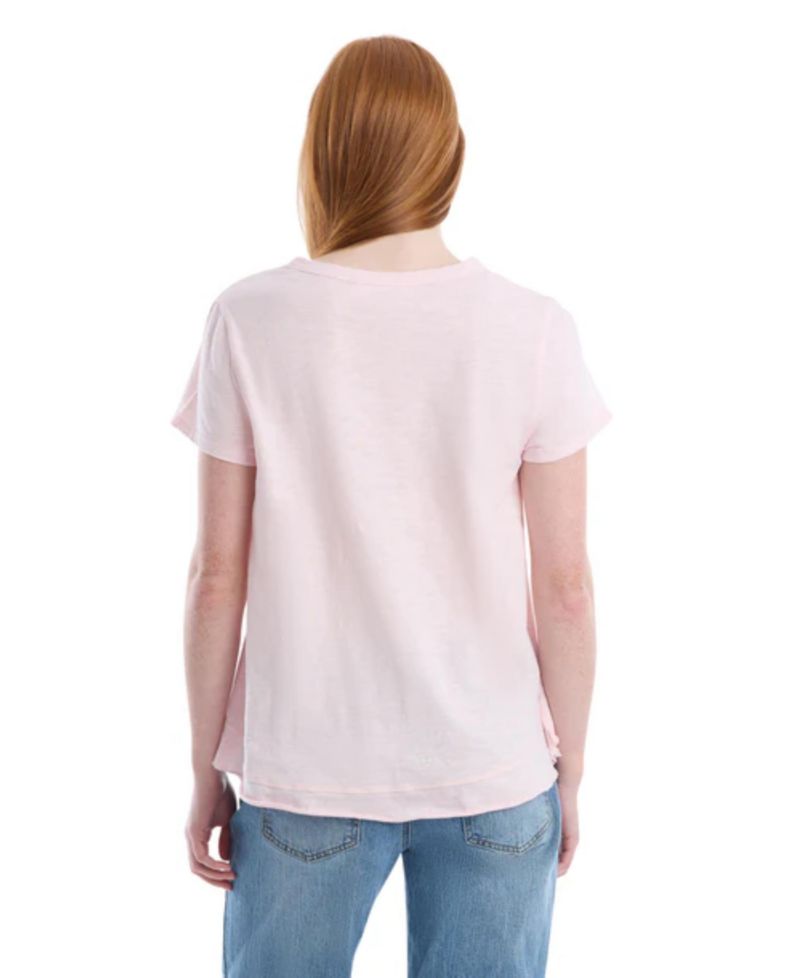 Women's Boxy Short Sleeve Mixed Hem Tee