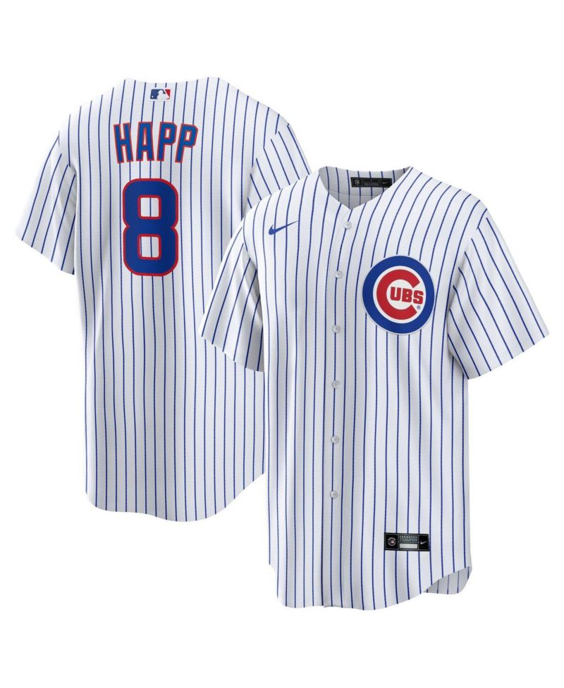 Men's Ian Happ White Chicago Cubs Home Replica Jersey