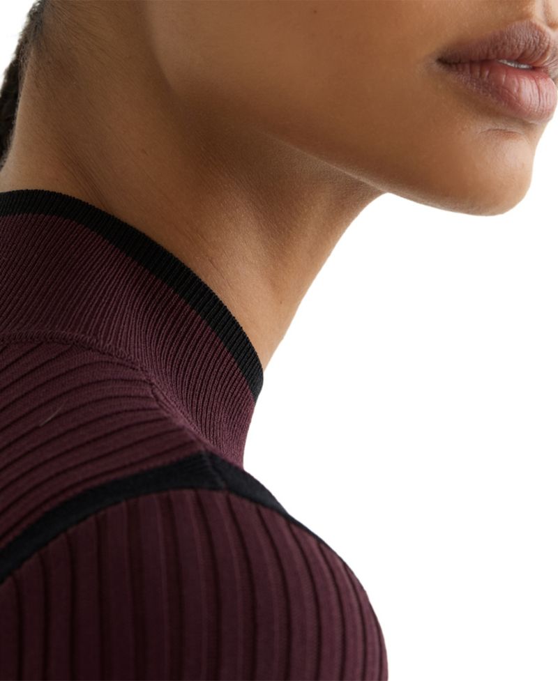Women's Etta Mock-Neck Long-Sleeve Midi Sweater Dress