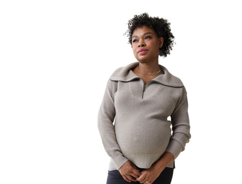Maternity Ingrid + Isabel Cozy Quarter Zip Sweater