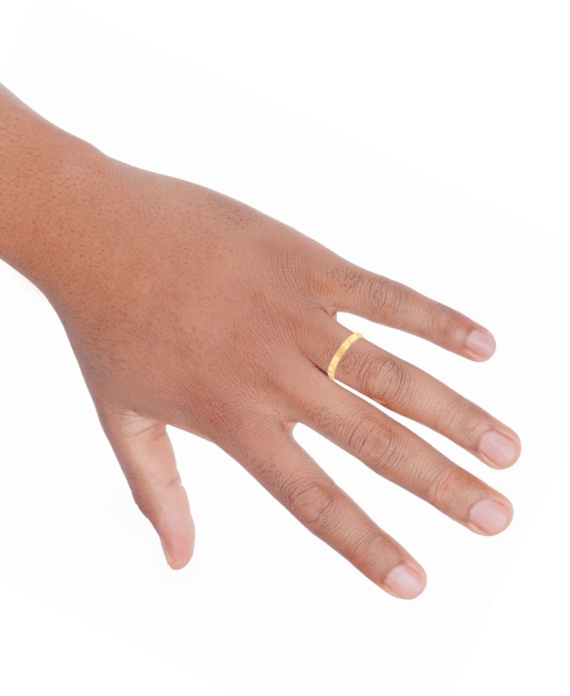 Men's 3mm Low Dome Wedding Band Ring in 10k Gold or 10k White Gold
