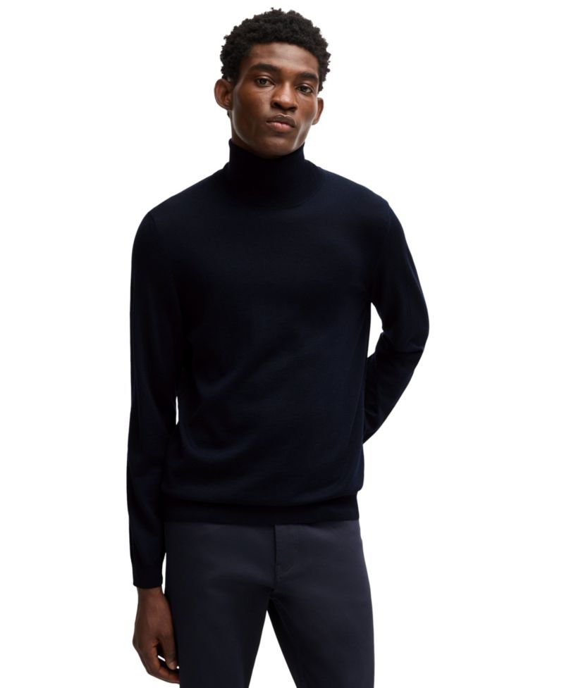 Men's Slim-Fit Rollneck Merino Wool Sweater