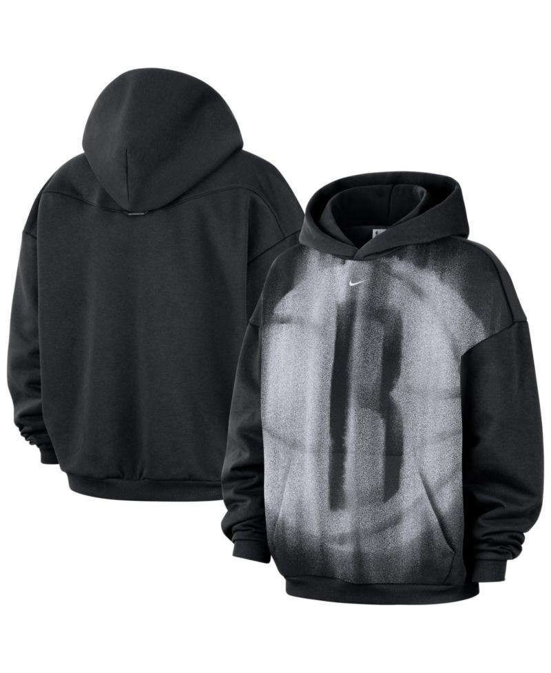 Men's Black Brooklyn Nets 2026 Standard Issue Practice Icon Fleece Pullover Hoodie