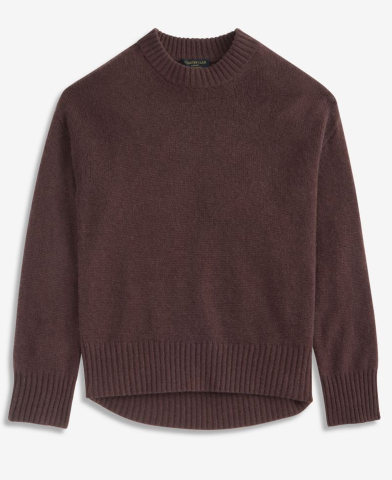 Petite 100% Cashmere Relaxed Crewneck Sweater