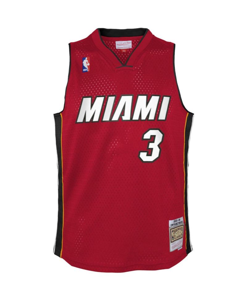 Big Boys Dwyane Wade Red Miami Heat 2005-06 Hardwood Classics Swingman Jersey