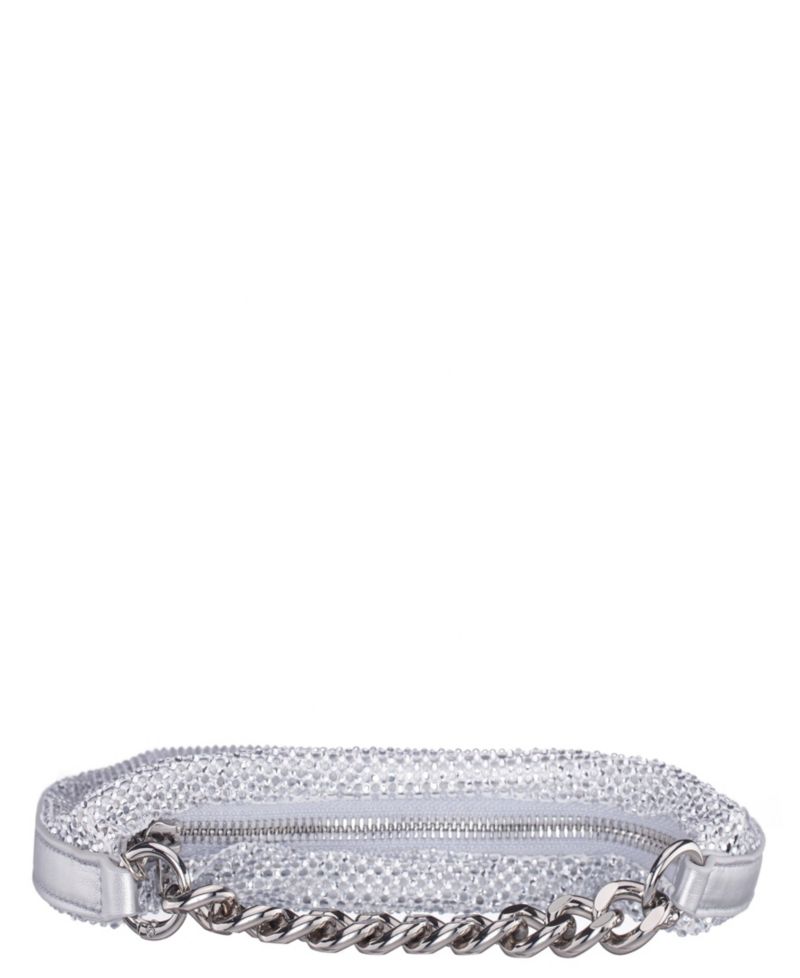 Crystal Mesh Zipper Hobo Bag