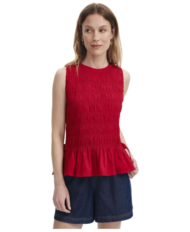 Women's Malani Shirred Peplum Top