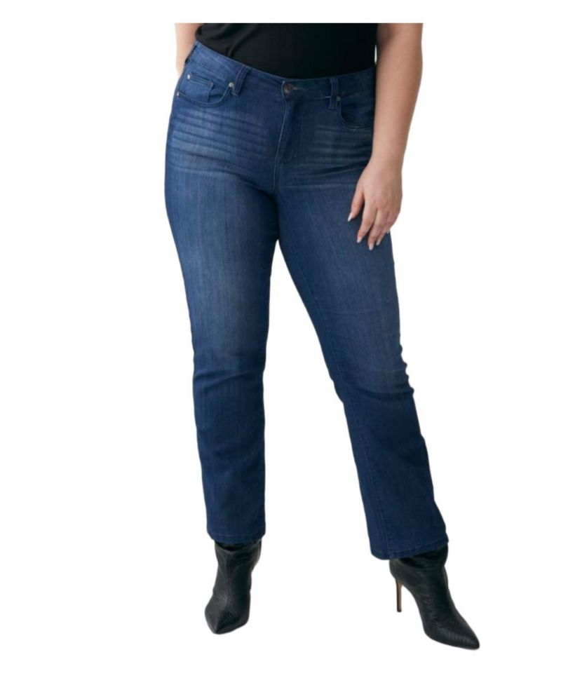 Plus Size High Rise Vintage-Like Wash Bootcut Jean