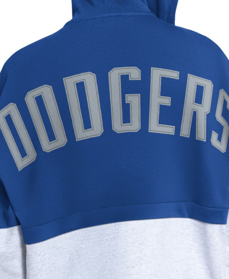 Women's Royal/Heather Gray Los Angeles Dodgers Wishbone Full-Zip Hoodie