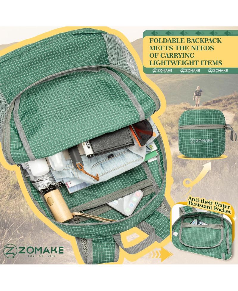 Ultra Lightweight Hiking Backpack 20L, Packable Small Backpacks Water Resistant Daypack for Women Men