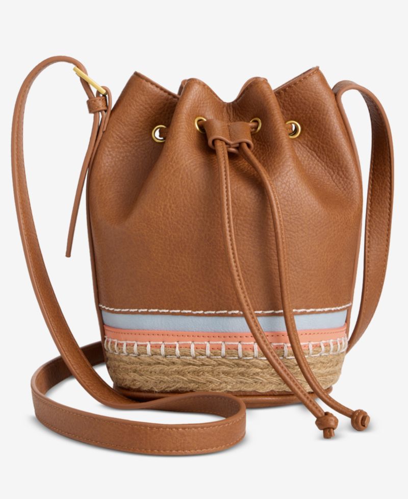 Small Bottom Detail Drawstring Bucket