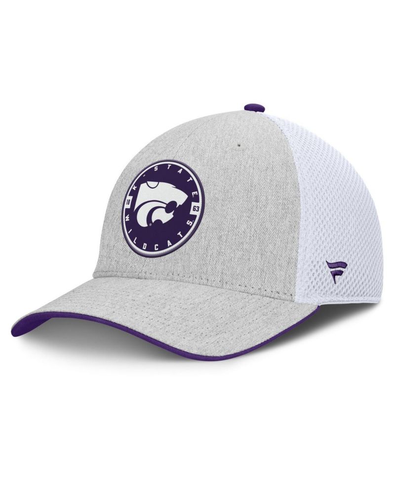 Men's Heather Gray/White Kansas State Wildcats Trigger Flex Hat