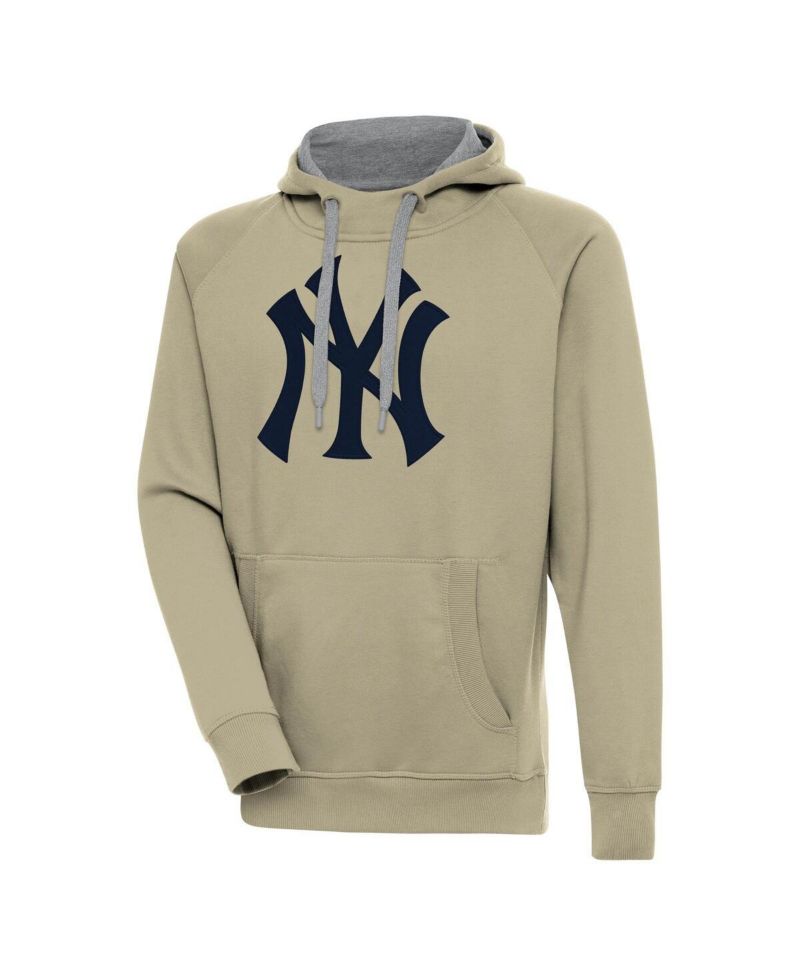 Men's Khaki New York Yankees Victory Pullover Hoodie
