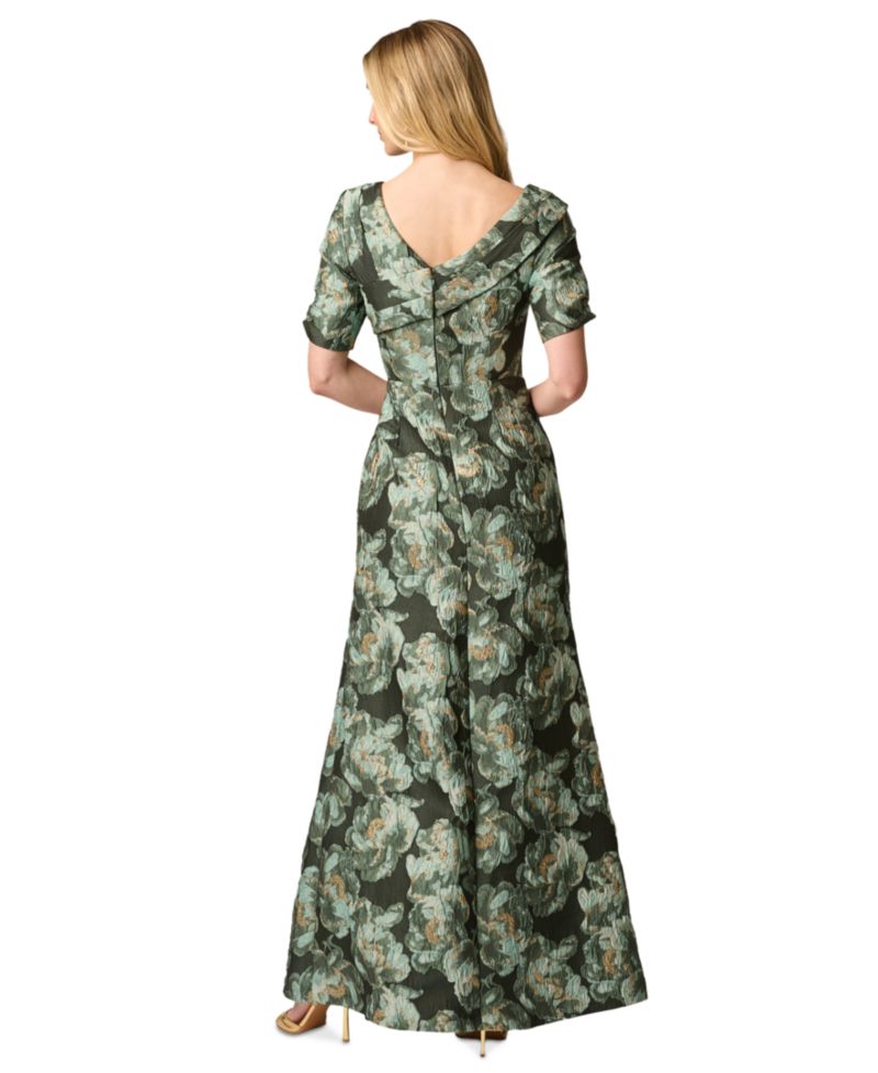 Women's Asymmetric Mermaid Floral Gown