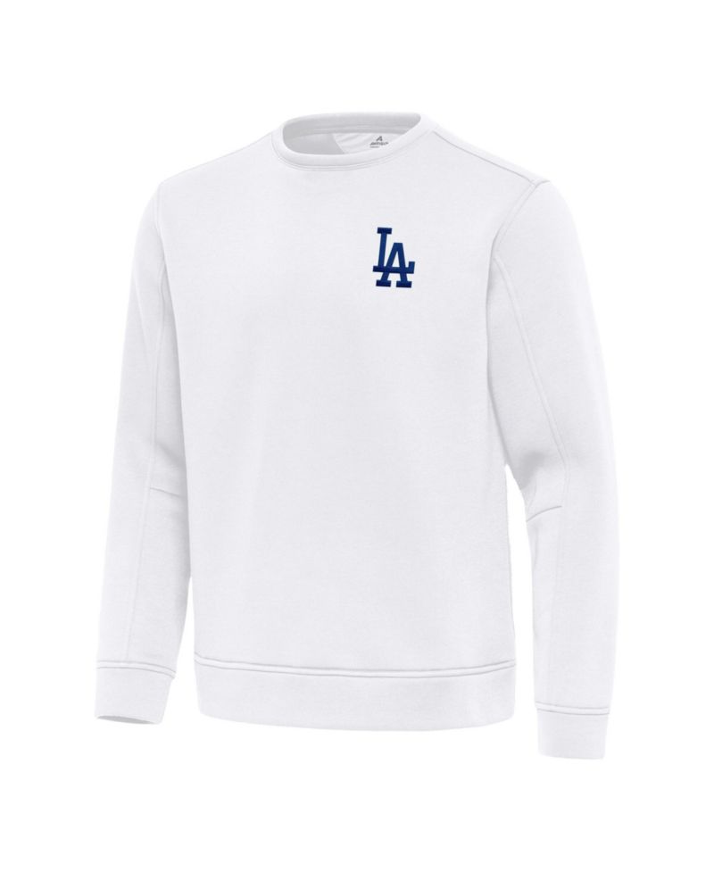 Men's White Los Angeles Dodgers Relevant Lightweight Pullover Sweatshirt