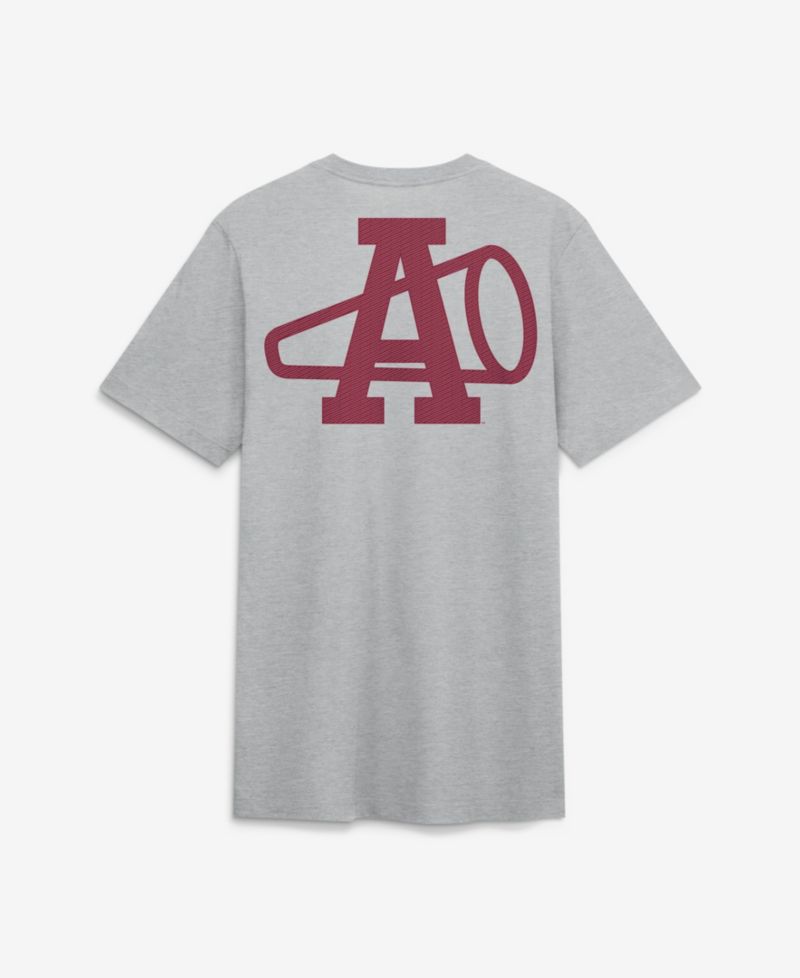 Men's Heather Gray Alabama Crimson Tide Arch Wordmark Legacy Tri-Blend T-Shirt