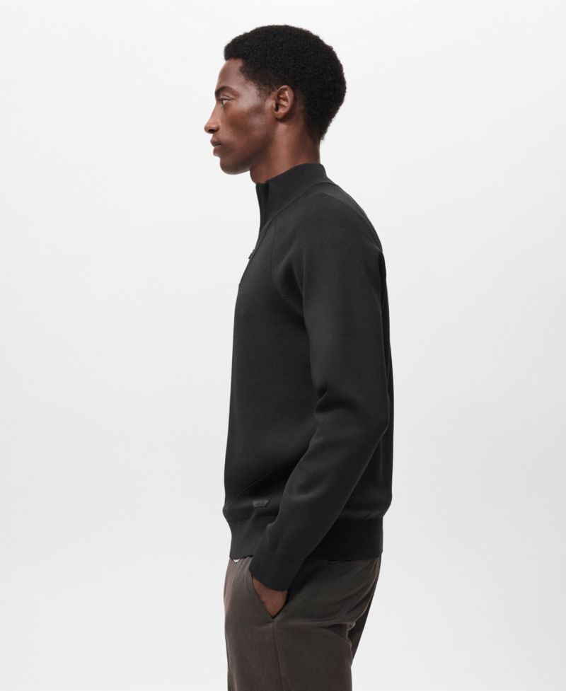 Men's Breathable Zip-Neck Sweater