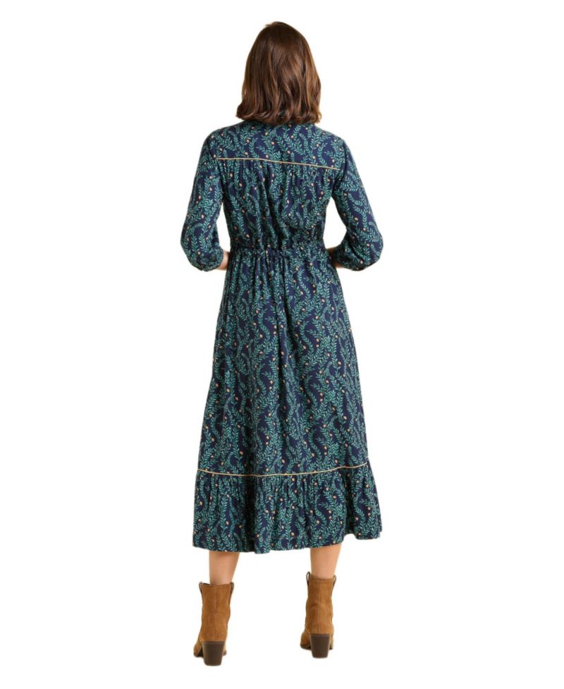 Women's Skye 3/4 Sleeve Shirt Midi Dress