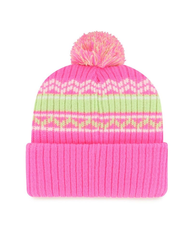 Big Boys and Girls Pink Chicago White Sox Polar Vortex Cuffed Knit Hat with Pom