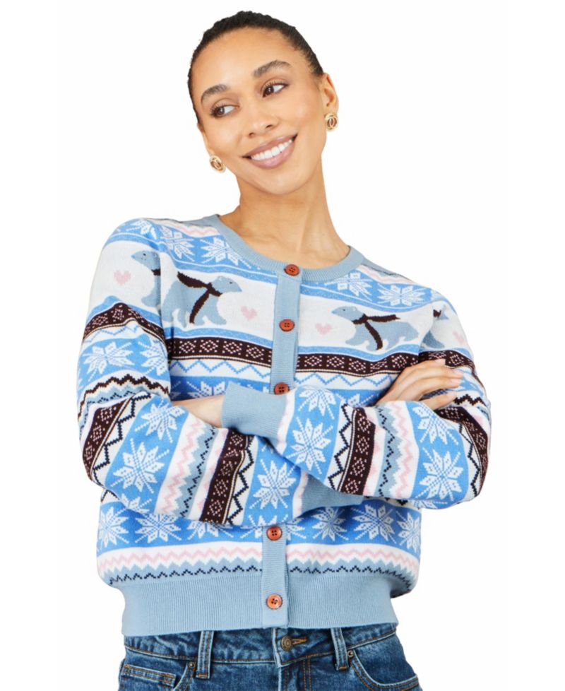 Women's Polar Bear Fairisle Cardigan