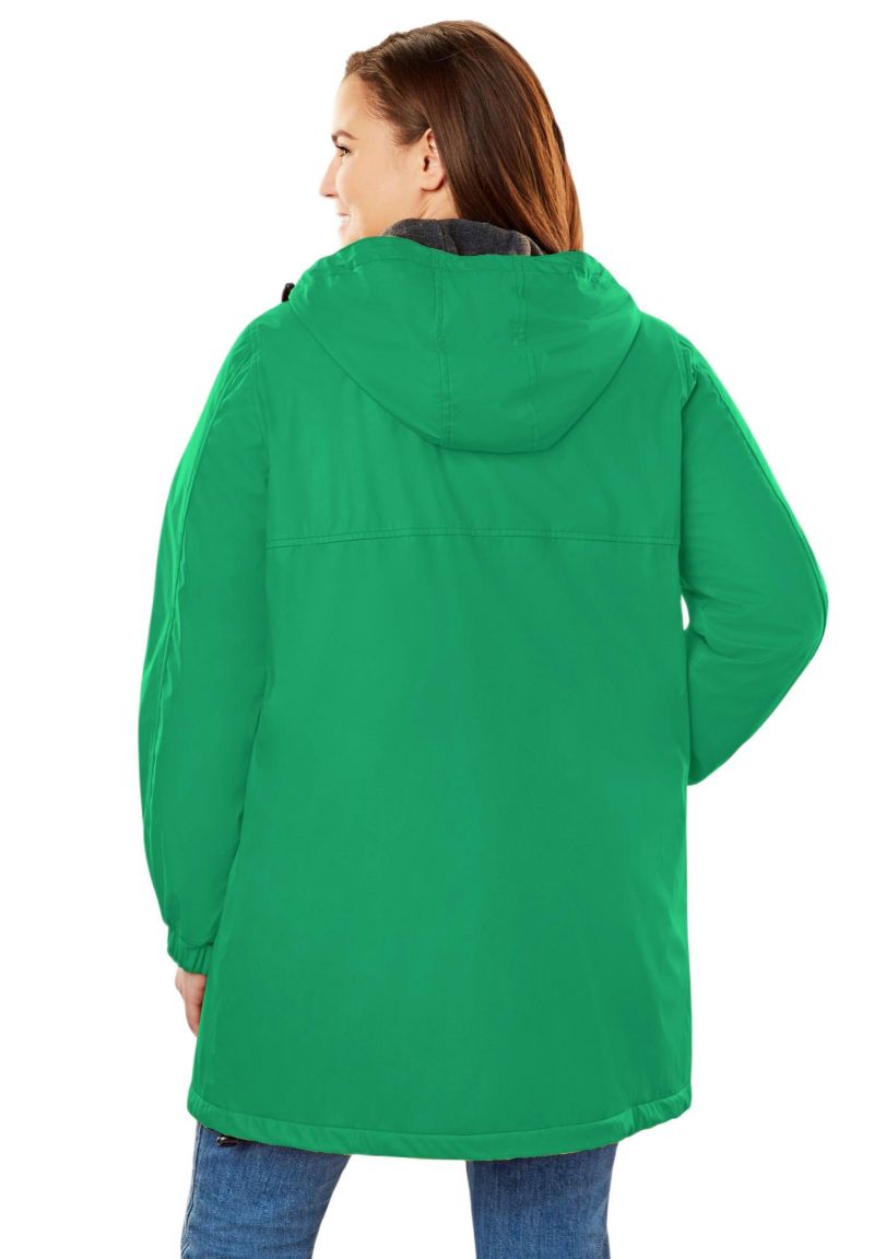 Plus Size Hooded Slicker Raincoat