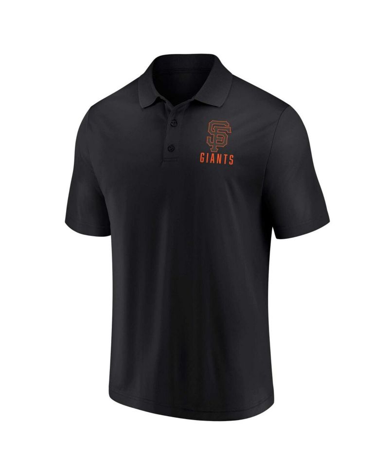 Men's Black, White San Francisco Giants Two-Pack Logo Lockup Polo Shirt Set